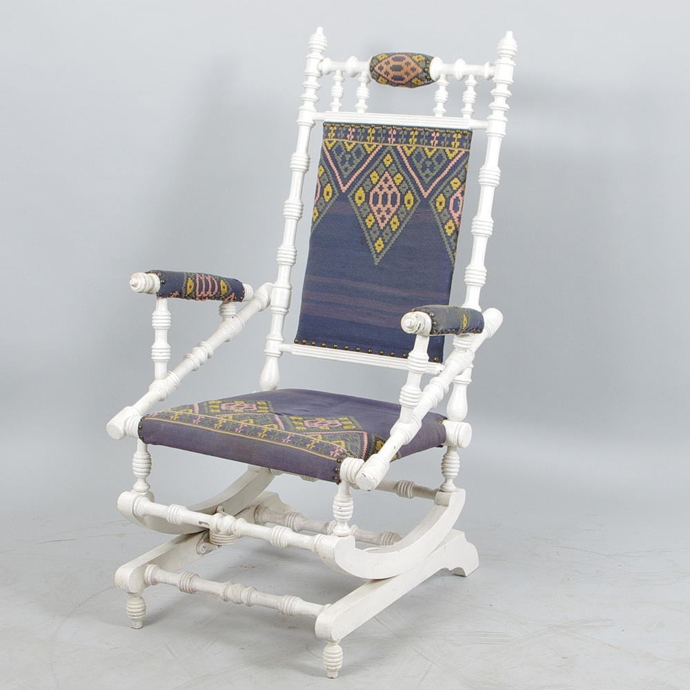 AMERIKANSK GUNGSTOL, sent 1800-tal.