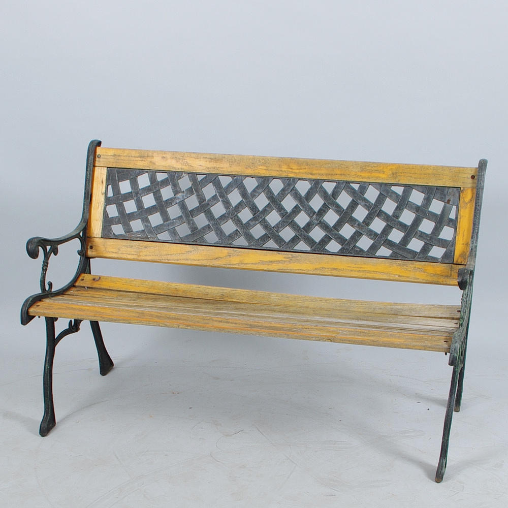 TRÄDGÅRDSSOFFA, trä/metall.