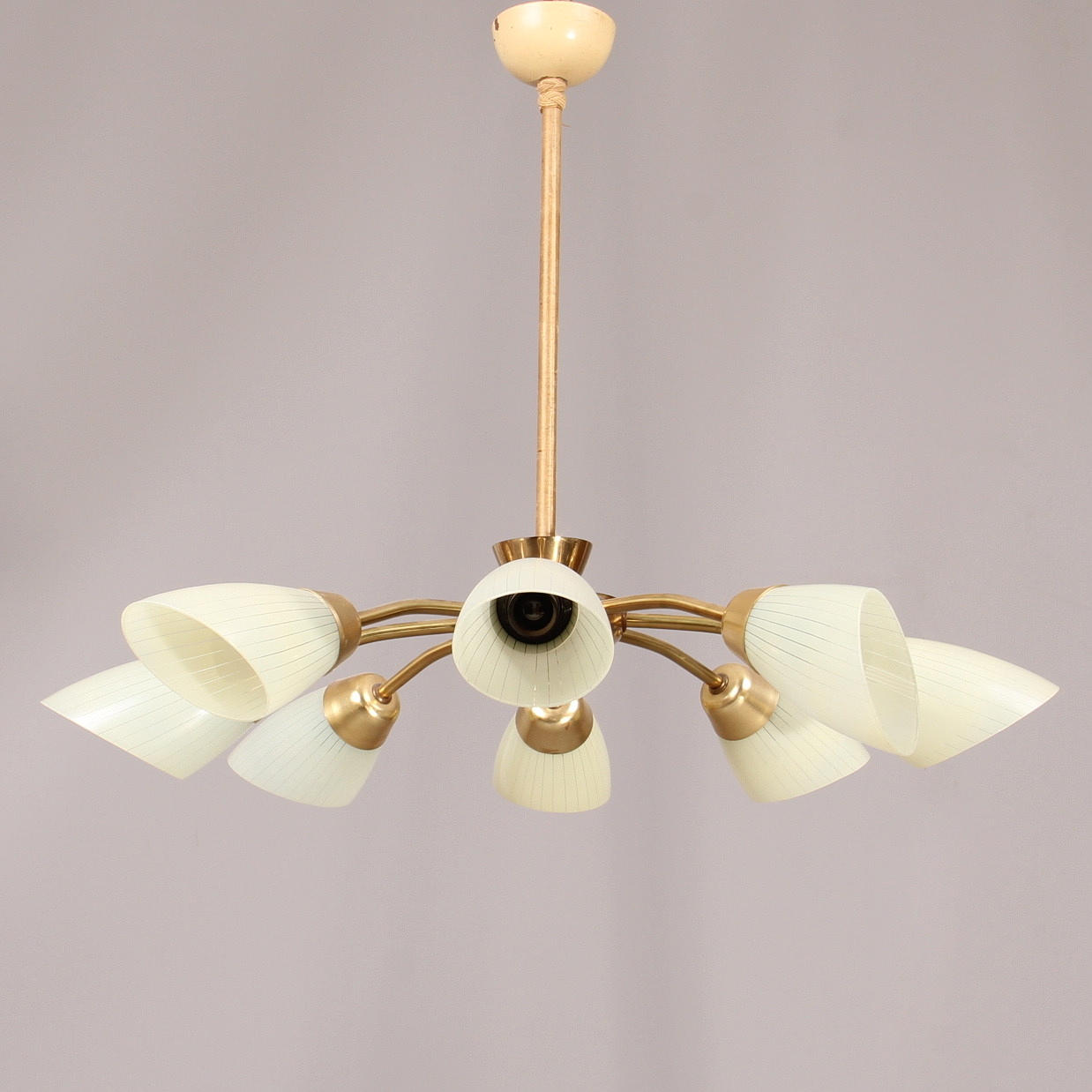 LAMPA, mässing och glas, Tyskland, 1950-tal.