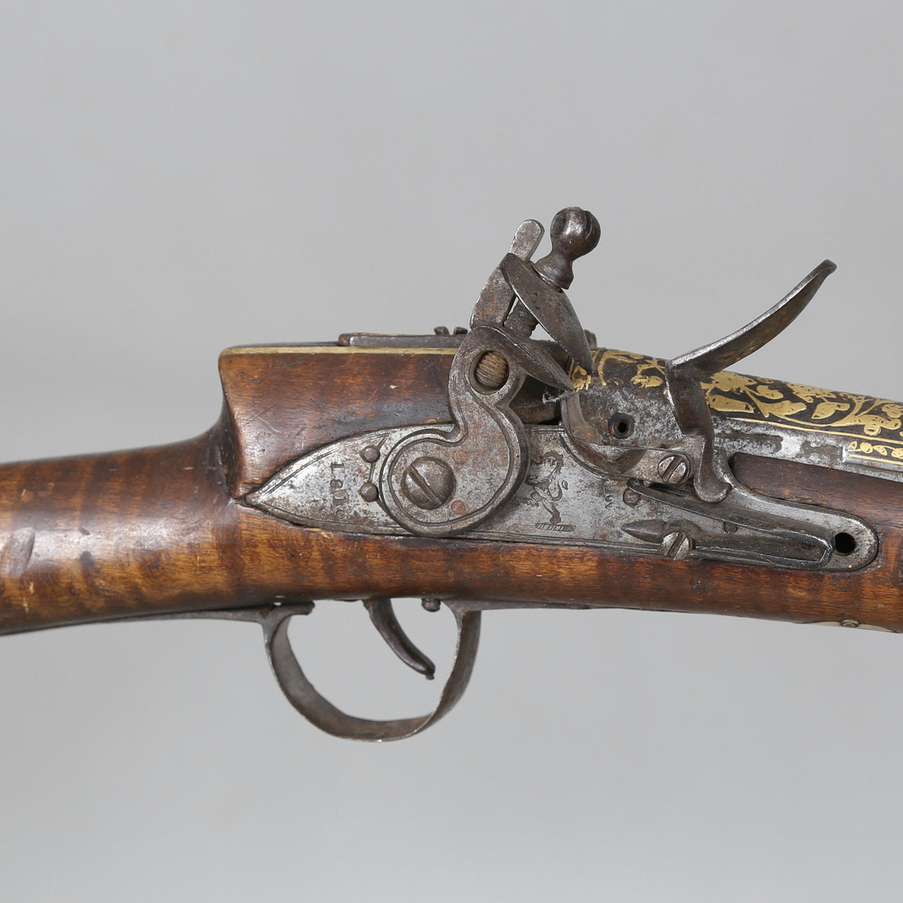 RIFLE DE BLOQUEO DE PEDERNAL, siglo XIX.