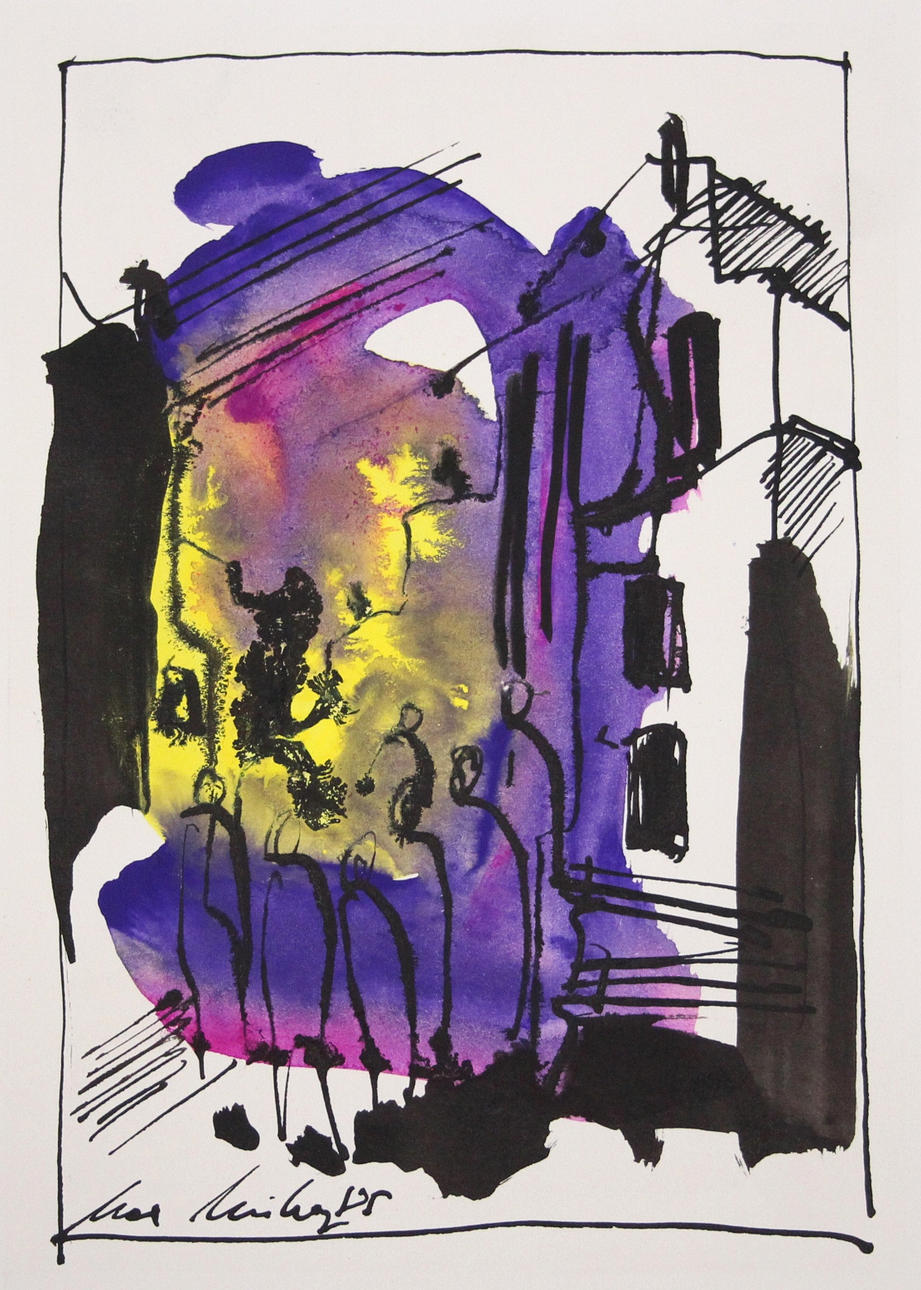 MAX MÜLLER (BK). ATELIER. Bühne, Zeichnung.