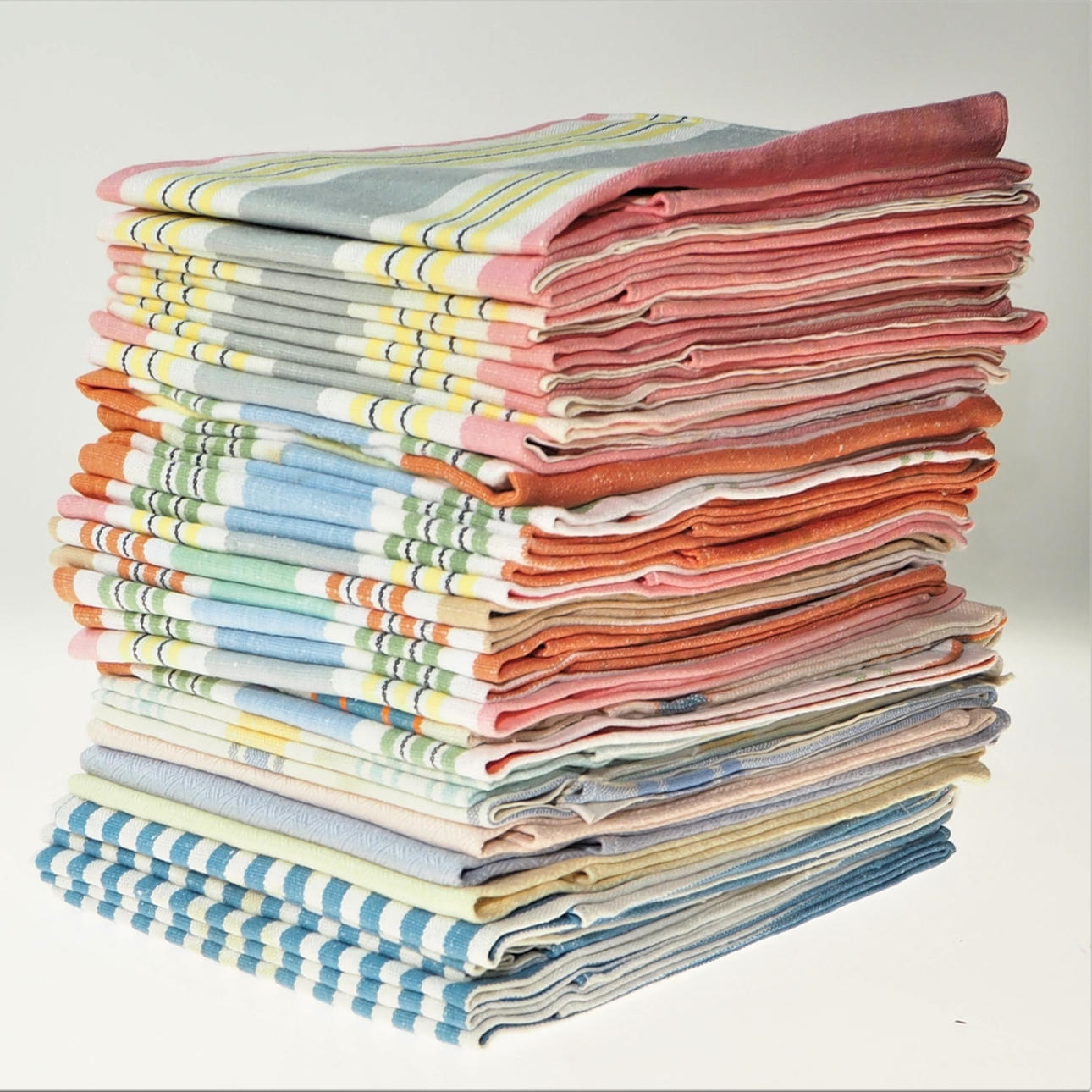 LINNEHANDDUKAR, 35 st,flerfärgade.