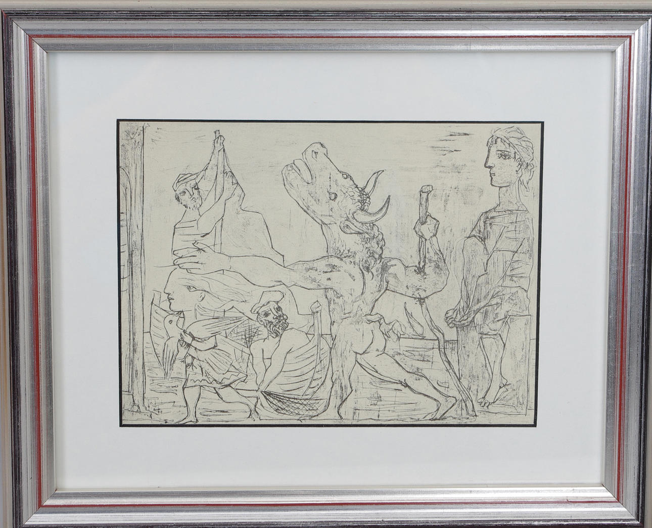 PABLO PICASSO. EFTER. Portrait de Vollard III, antikvarisk reproduktion.