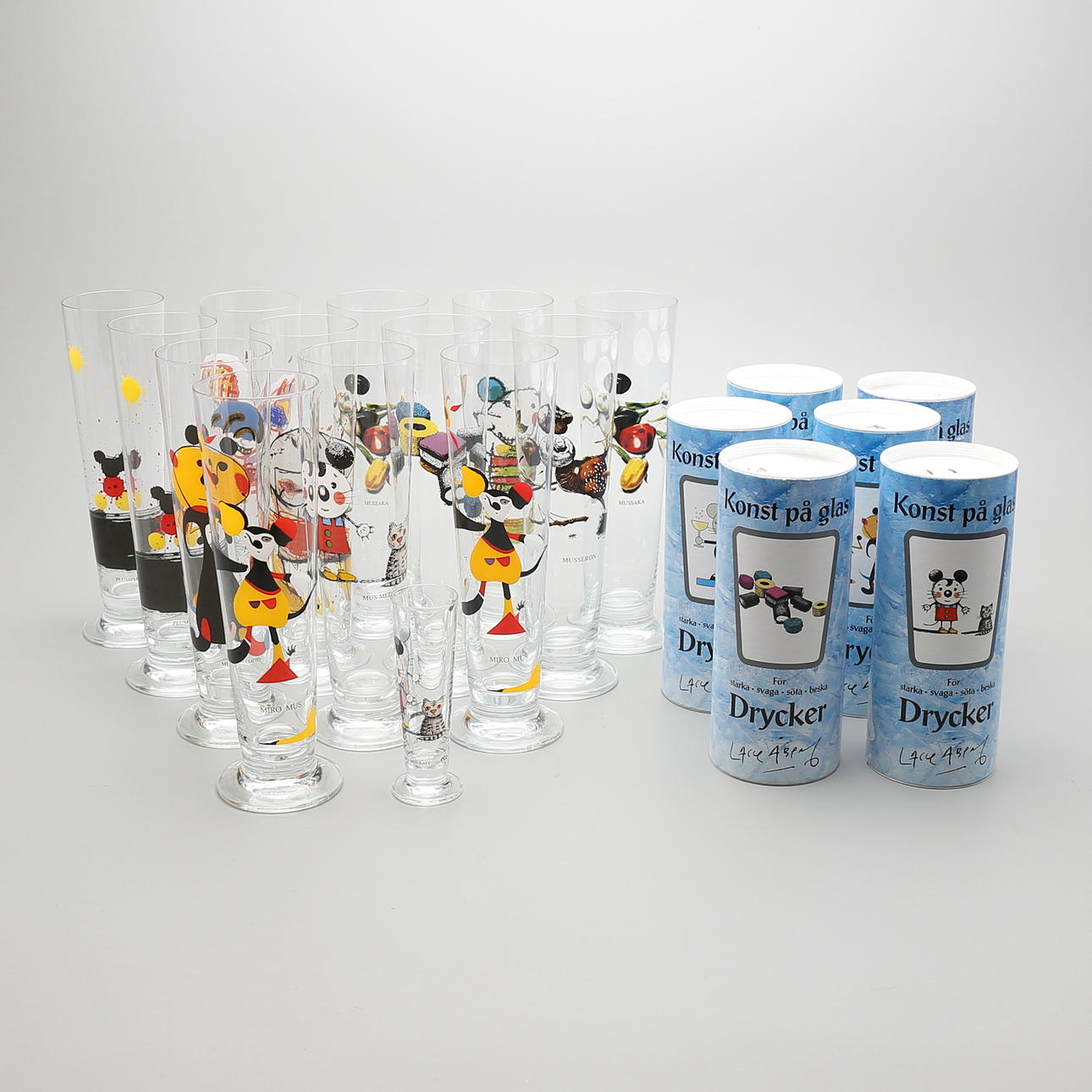 GLAS 20 st, signerade Lasse Åberg.