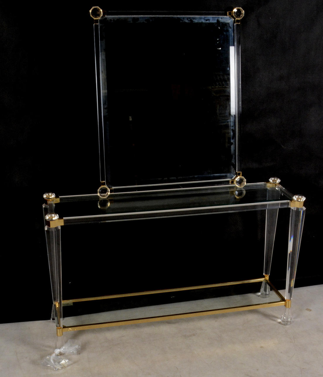 KONSOLBORD MED SPEGEL, plexiglas.