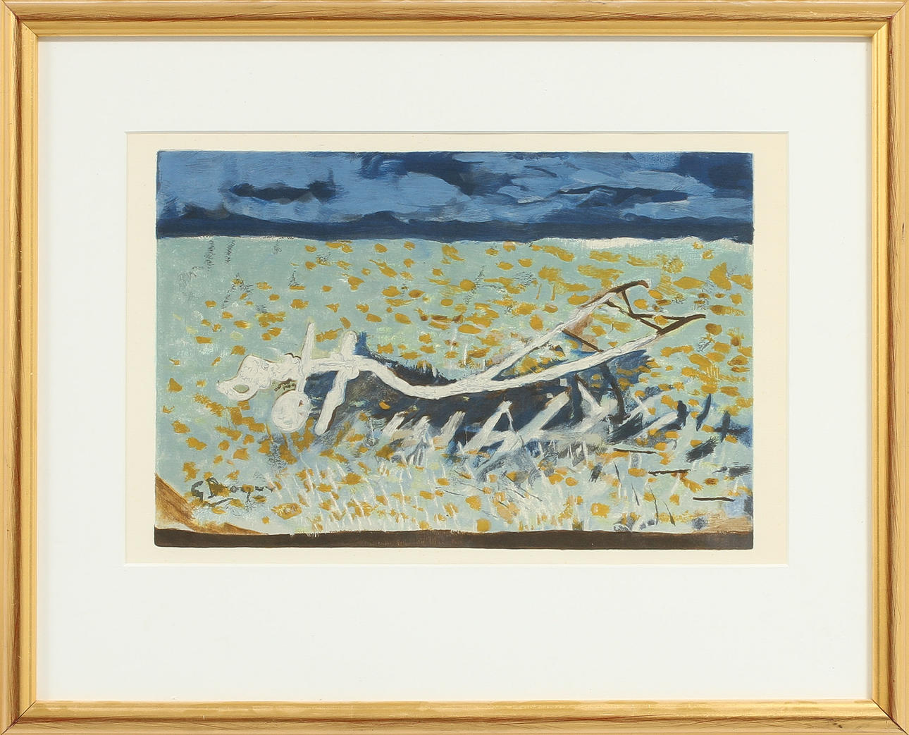 GEORGE BRAQUE. Efter "La Charrue", Färglitografi, signerad i plåten.