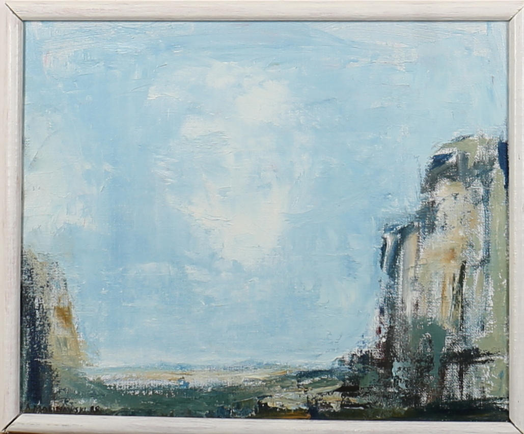 ADAM MALINOWSKI. Komposition. Olja på duk. Signerad och daterad A Malinowski 88.