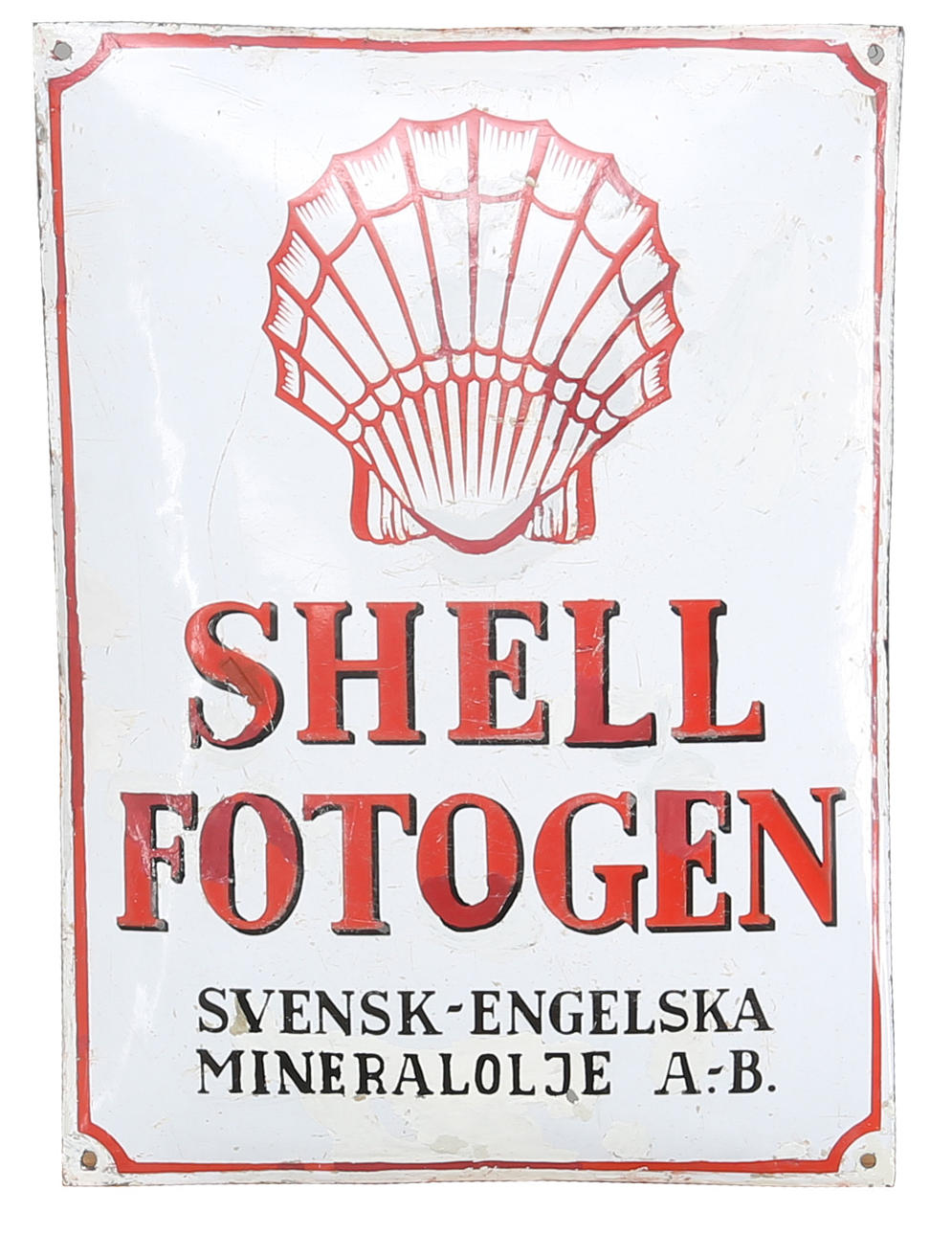 EMALJSKYLT, Shell fotogen 1930-1940 tal.