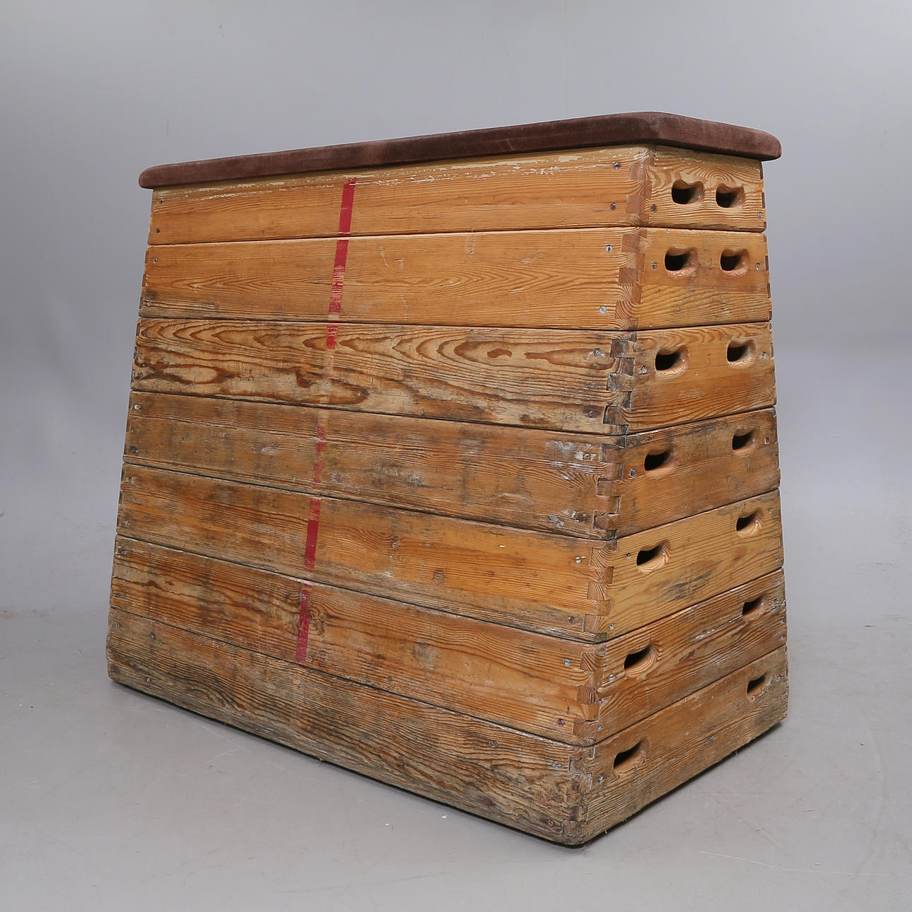 GYMNASTICS PLINTH, wood, 1900s.