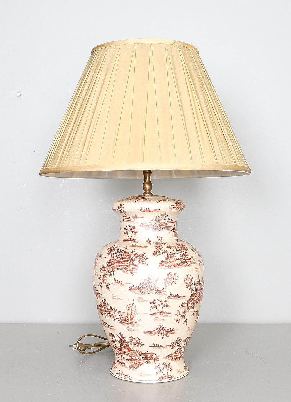 BORDSLAMPA, keramik, Kina, 1900-tal.