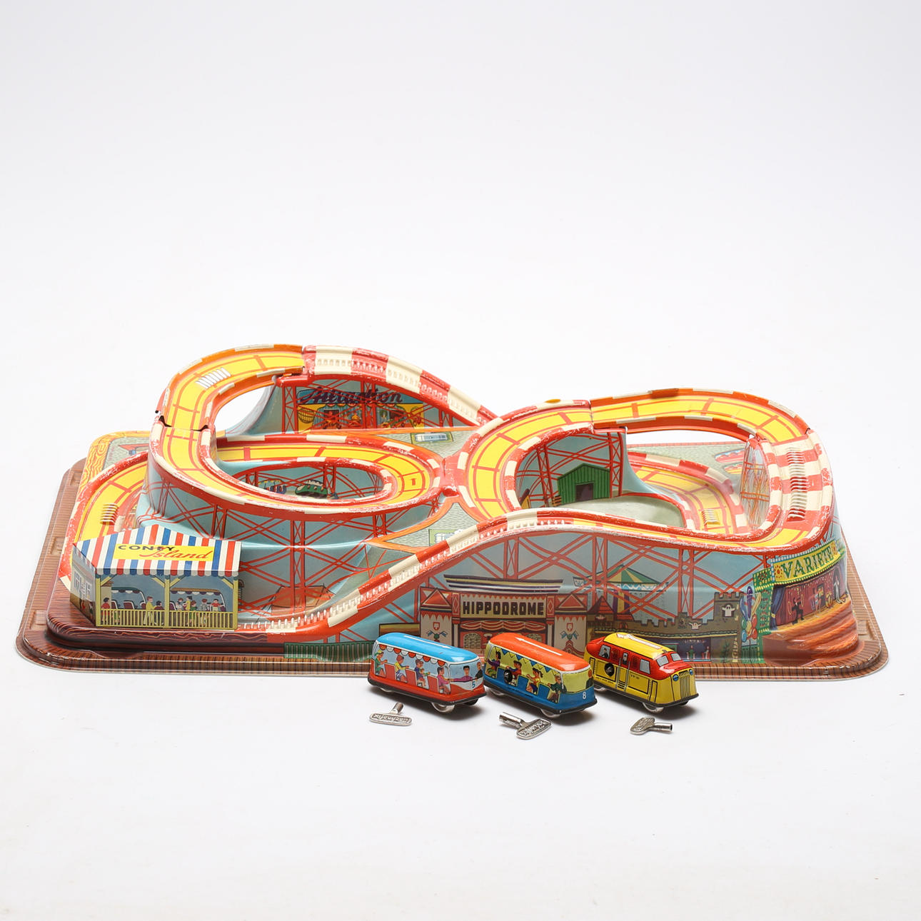 Jouet Vintage Allemand Avec Clé Jouet Tin Toy Vintage Technofix Coney Island Années 60 - Avec Clé, Occasion Allemagne Jouet Ancien Allemagne Avec Clé