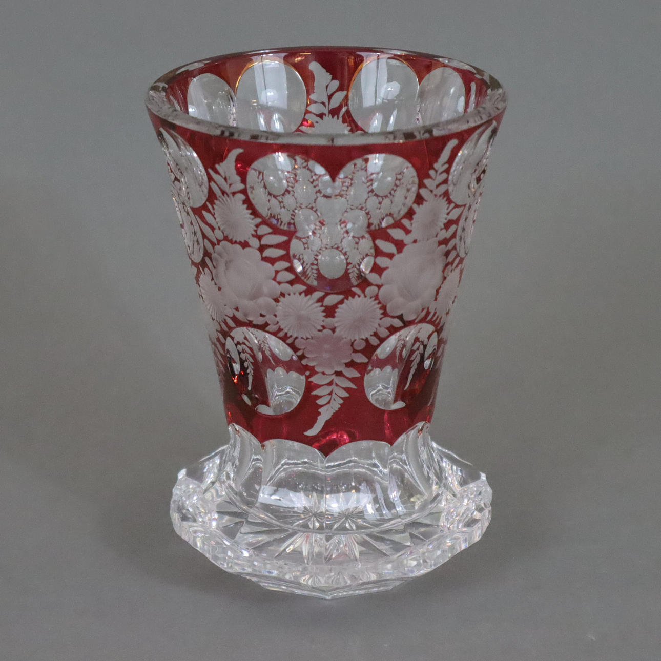 - RANFTBECHER- Hirschberg, 20th century, lead crystal.