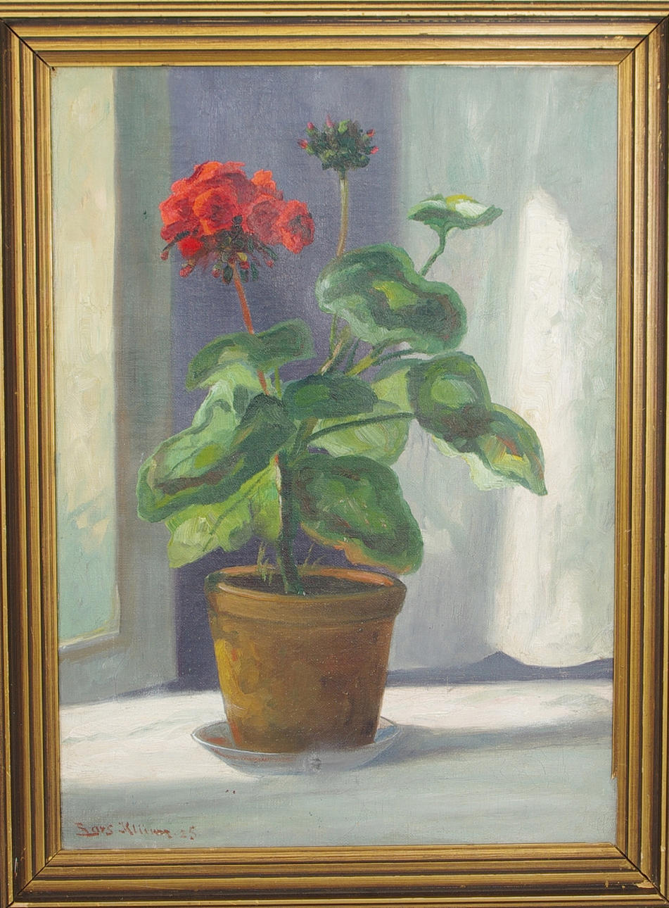 LARS KLIIM. Blomsterstilleben, olja på duk, signerad 24.