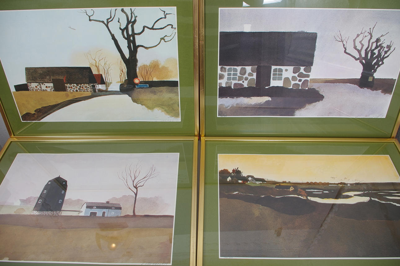 ÅKE ARENHILL. 4 skånska landskap, färglitografier, signerade.