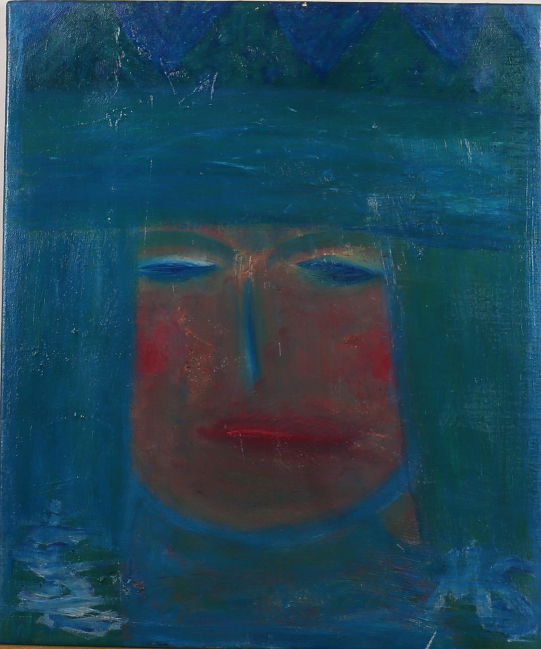 MARCHELLO. Ansikte. Olja på duk. Signerad.