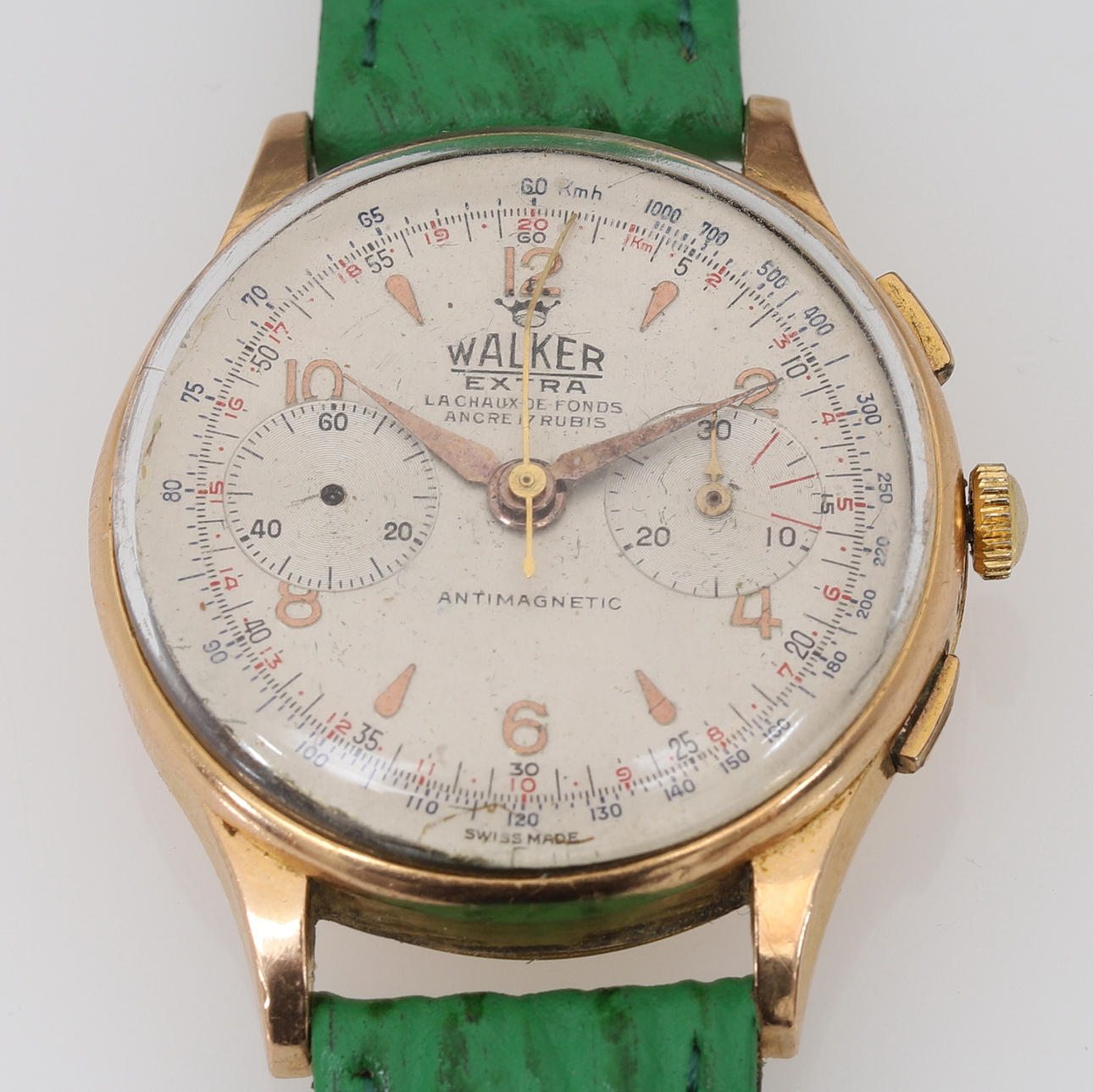 WATCH, chronometer, 18K gold, Walker Extra.