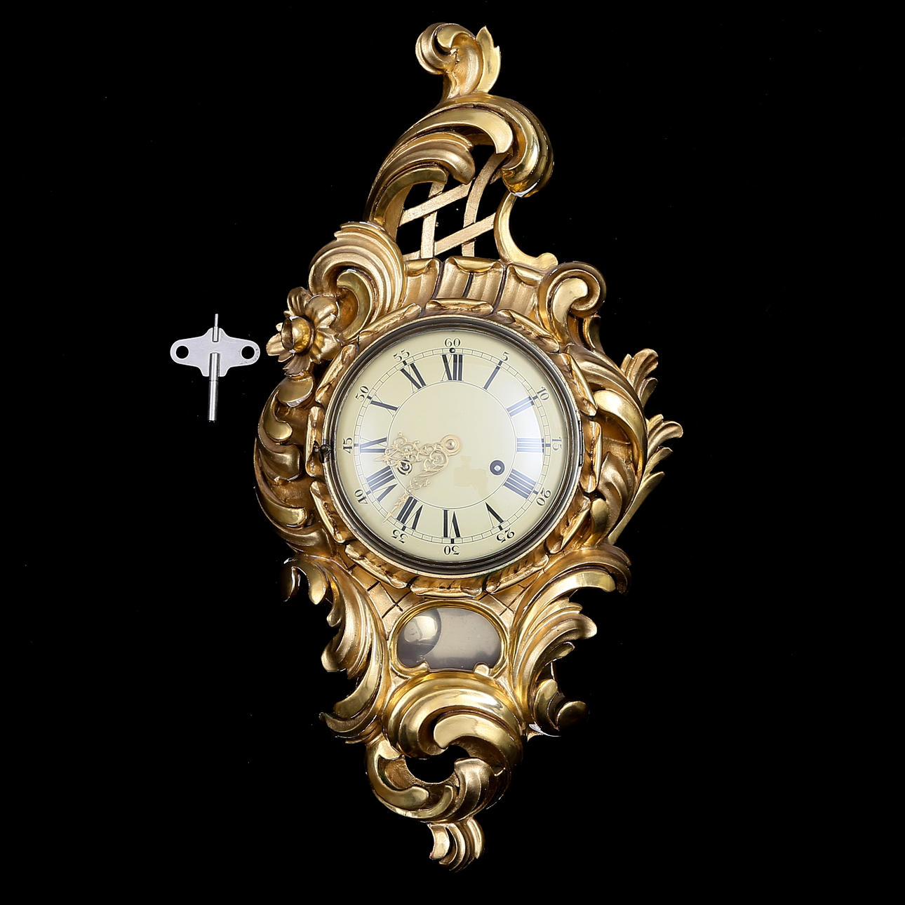 WALL CLOCK, 20th century.