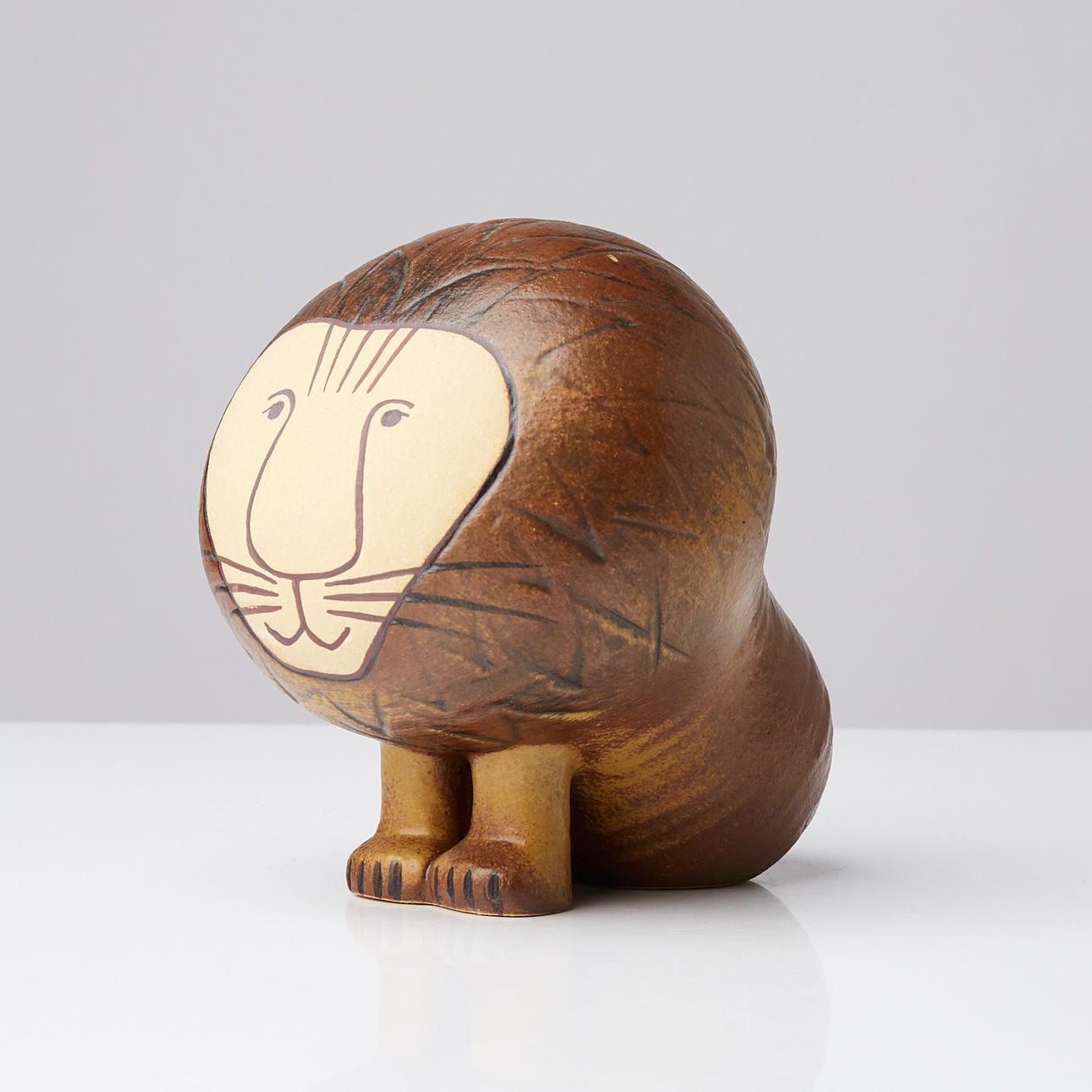 LISA LARSON. figurine, lion "Midi", glazed stoneware.