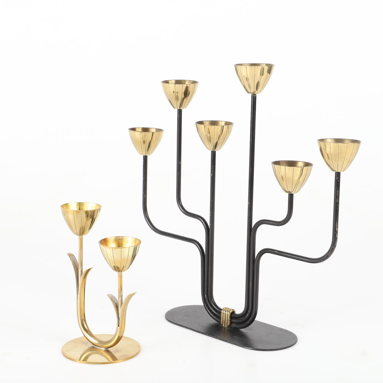 LJUSSTAKAR, 2 stycken, Gunnar Ander, Ystad Metall.