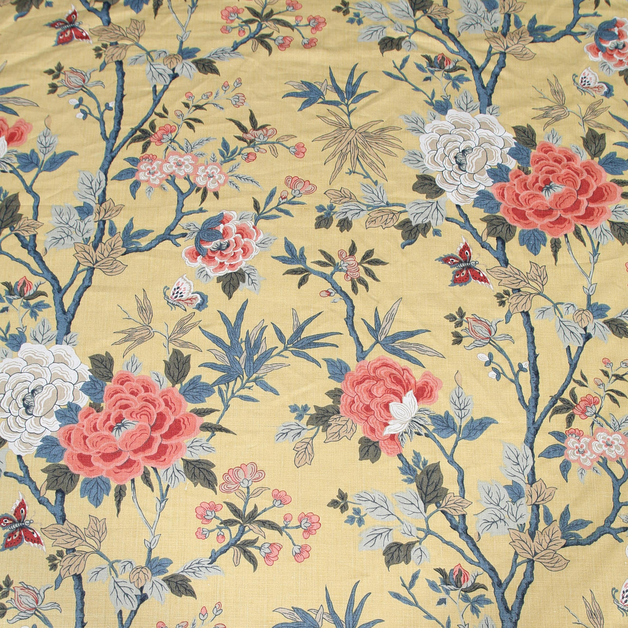 TEXTILES, lino, "Canton", GP & Baker, Inglaterra.