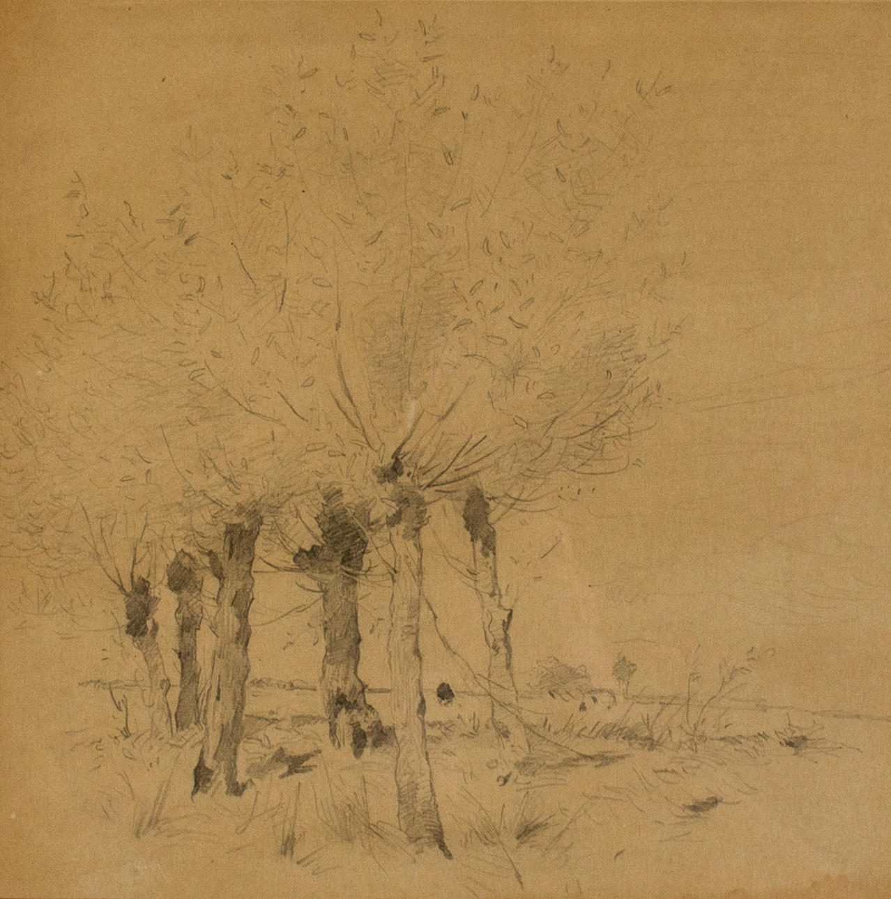 THOMAS LUDWIG HERBST (1848-1915). Landschaft mit Bäumen.