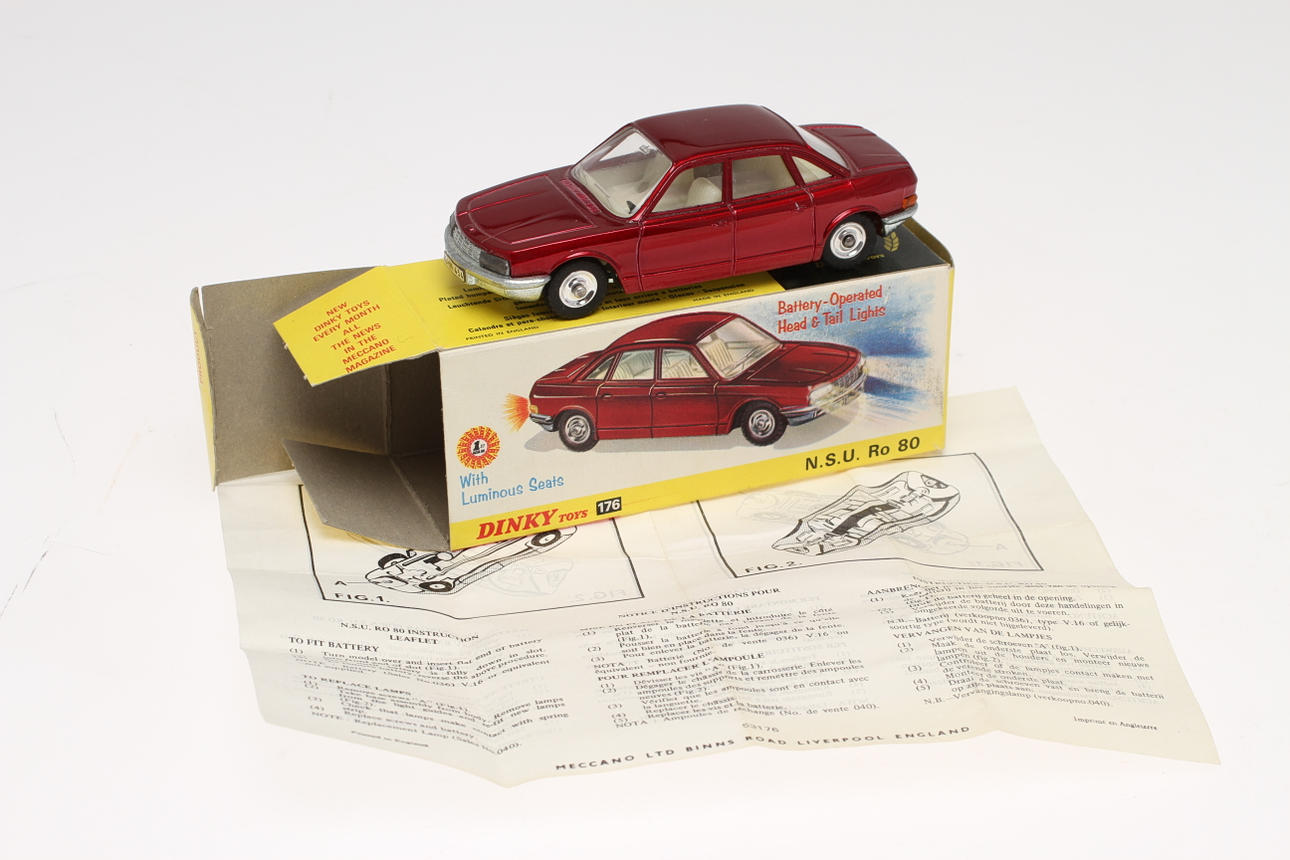 MODELLBIL DINKY TOYS NSU Ro 80 i originalkartong.