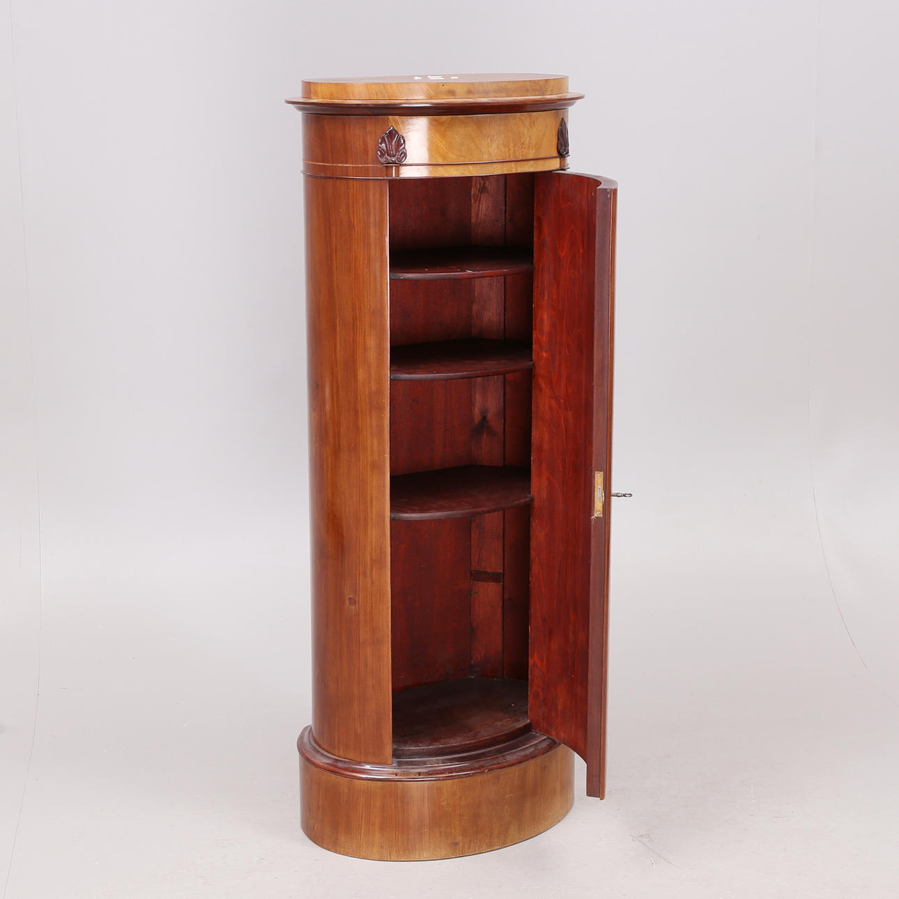 COLUMN CABINET, walnut, probably Denmark.