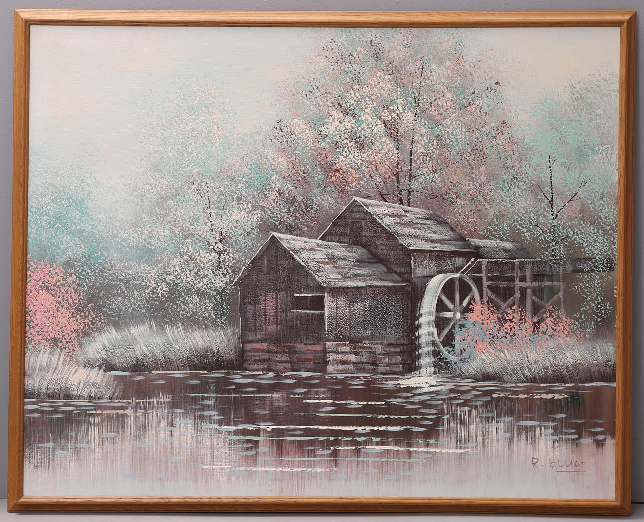 OIDENTIFIERAD KONSTNÄR. Oil on canvas, signed R. Elliot.