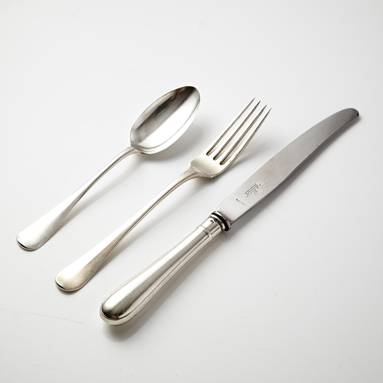 BESTIK, 35 stk., sølv, hollandske stempler.