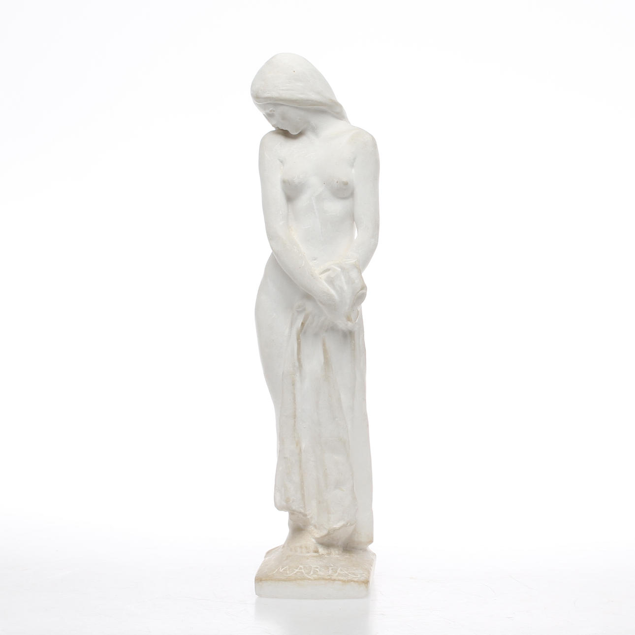 CARL ELDH. Skulptur, gips, "Maria", signerad.