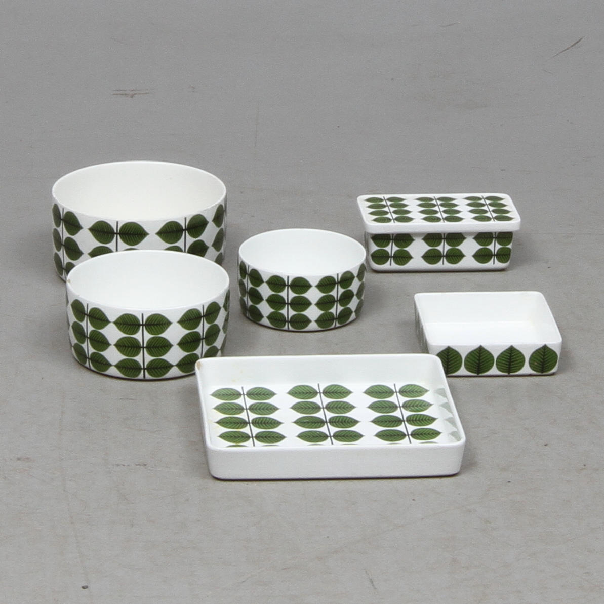 SERVISDELAR, 6 delar, porslin, "Berså" Stig Lindberg Gustavsberg.