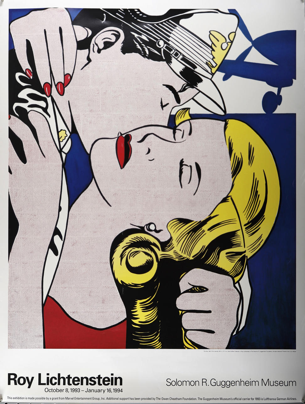 AFTER ROY LICHTENSTEIN. "The kiss".