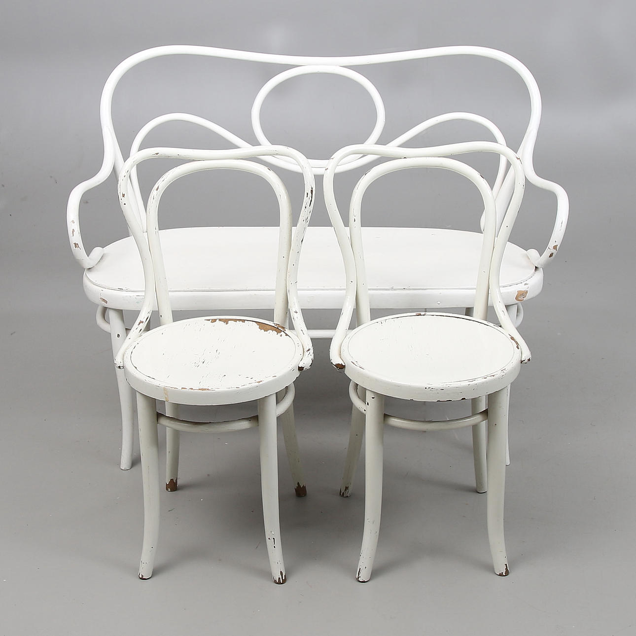 SOFFA samt STOLAR, 3 delar, "Thonet" Österrike. 1900-talets första hälft.