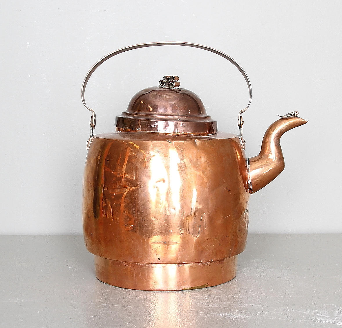 KAFFEKANNA, koppar, Hollstein, Katrineholm, 1800-tal. Höjd 38 med handtag.