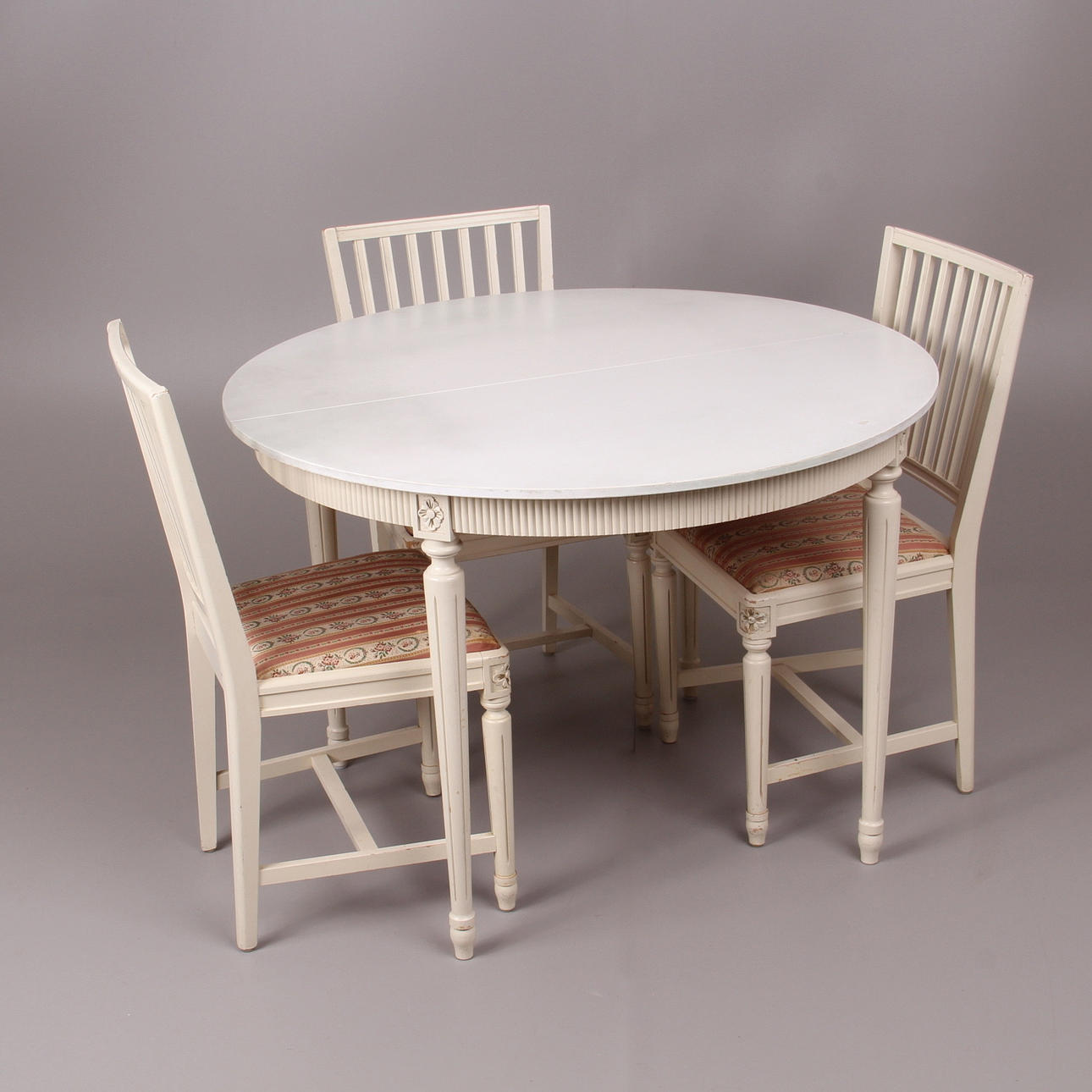 MATSALSMÖBEL, 4 delar, gustaviansk stil, 1900-tal.