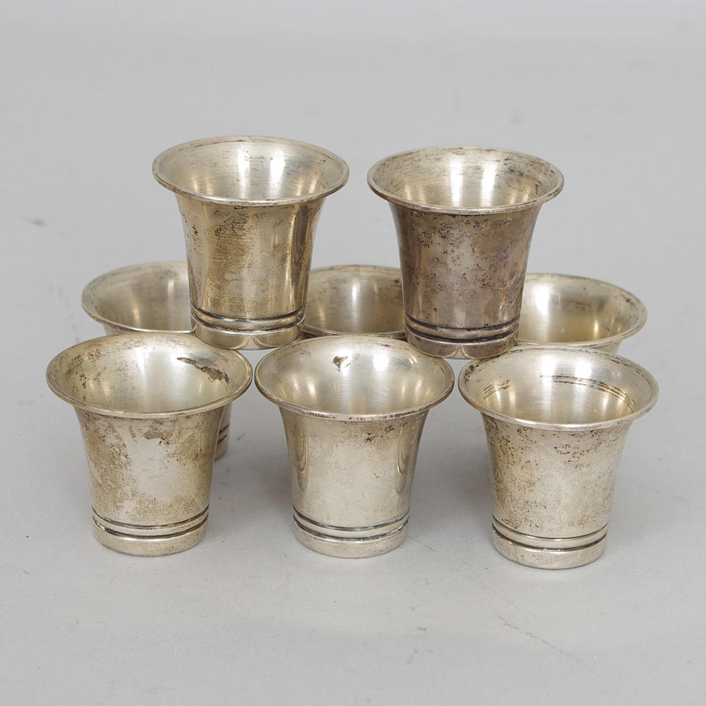 SUPKOPPAR, 8 stycken, silver.