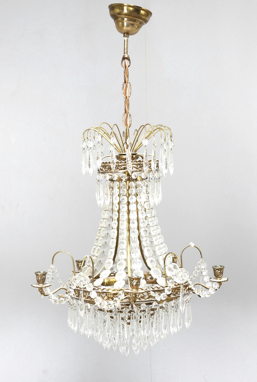 KRISTALLKRONA, Empirestil,1950-tal.