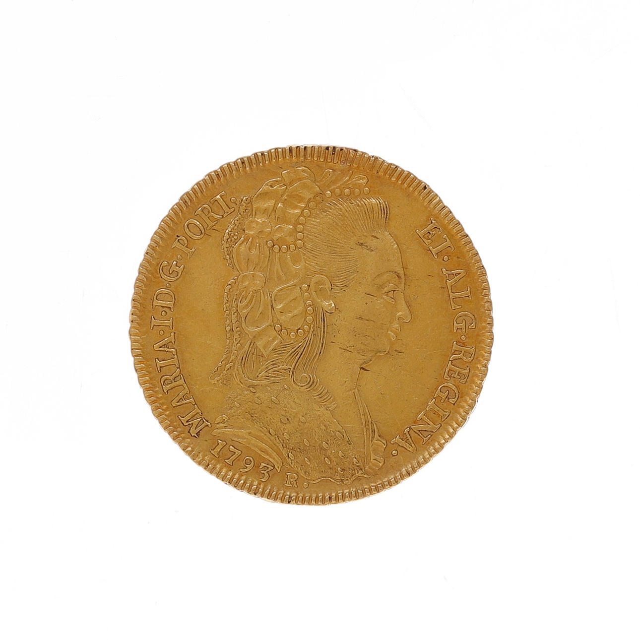 Portuguese gold coin.