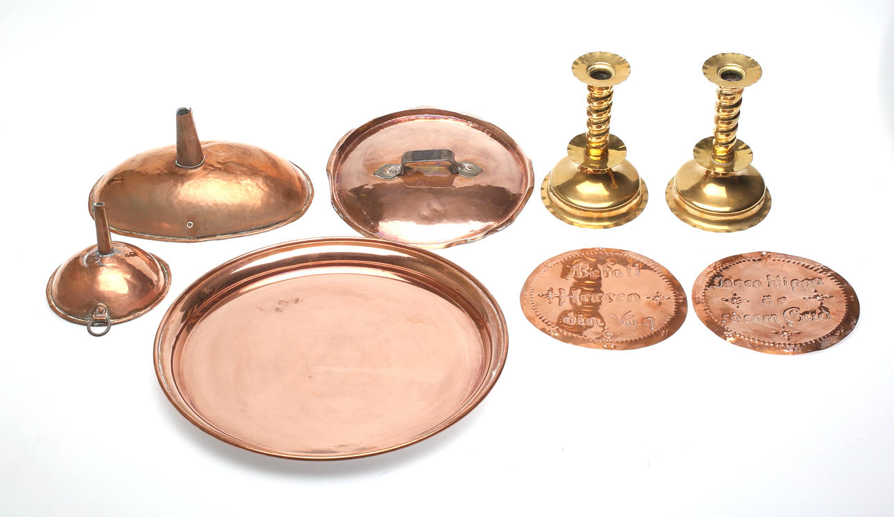 DIVERSE METALLFÖREMÅL, 1800-1900 tal.