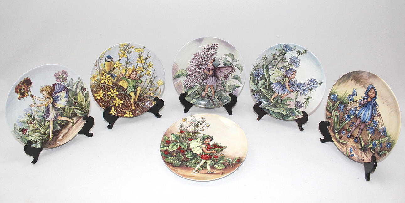CICELY MARY BAKER. SAMMLARTALLRIKAR 6 st flower fariries Wedgwood.