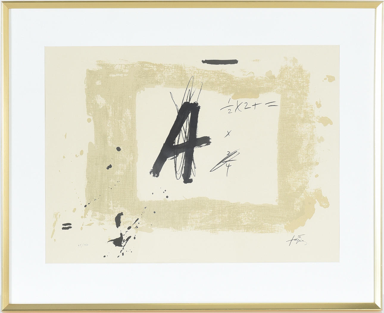 ANTONI TÀPIES. color lithography.