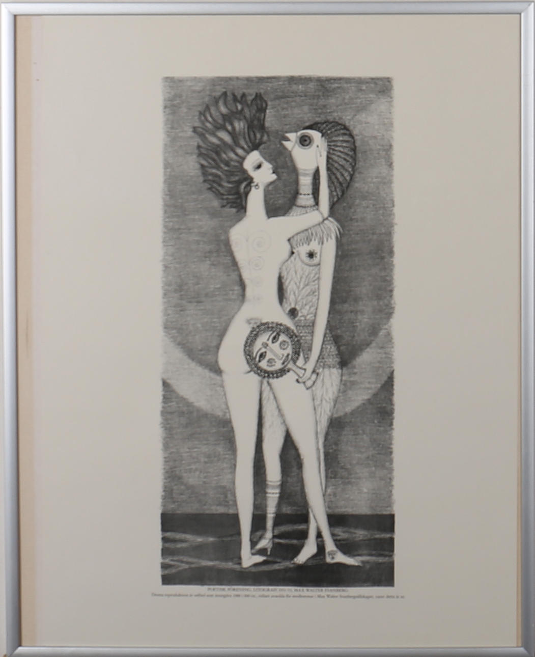 MAX WALTER SVANBERG. "Poetisk Förening". Reproduktion av litografi, 1988.