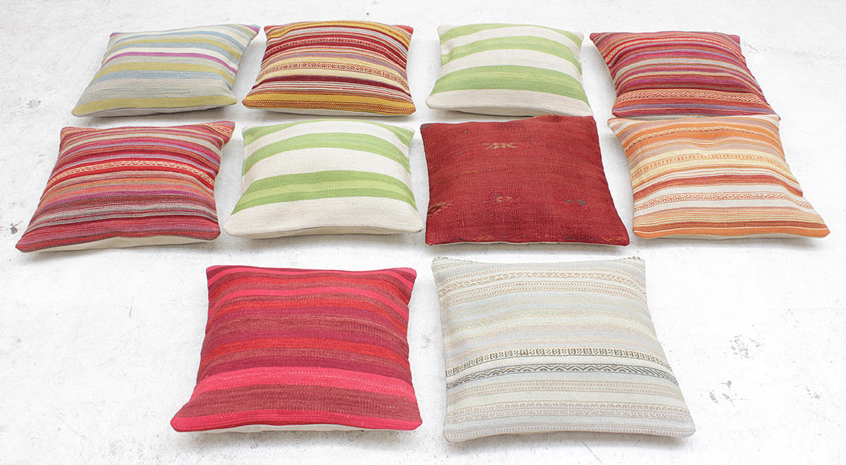 KUDDFODRAL, 10 st, Kelim, 48 x 48 cm.