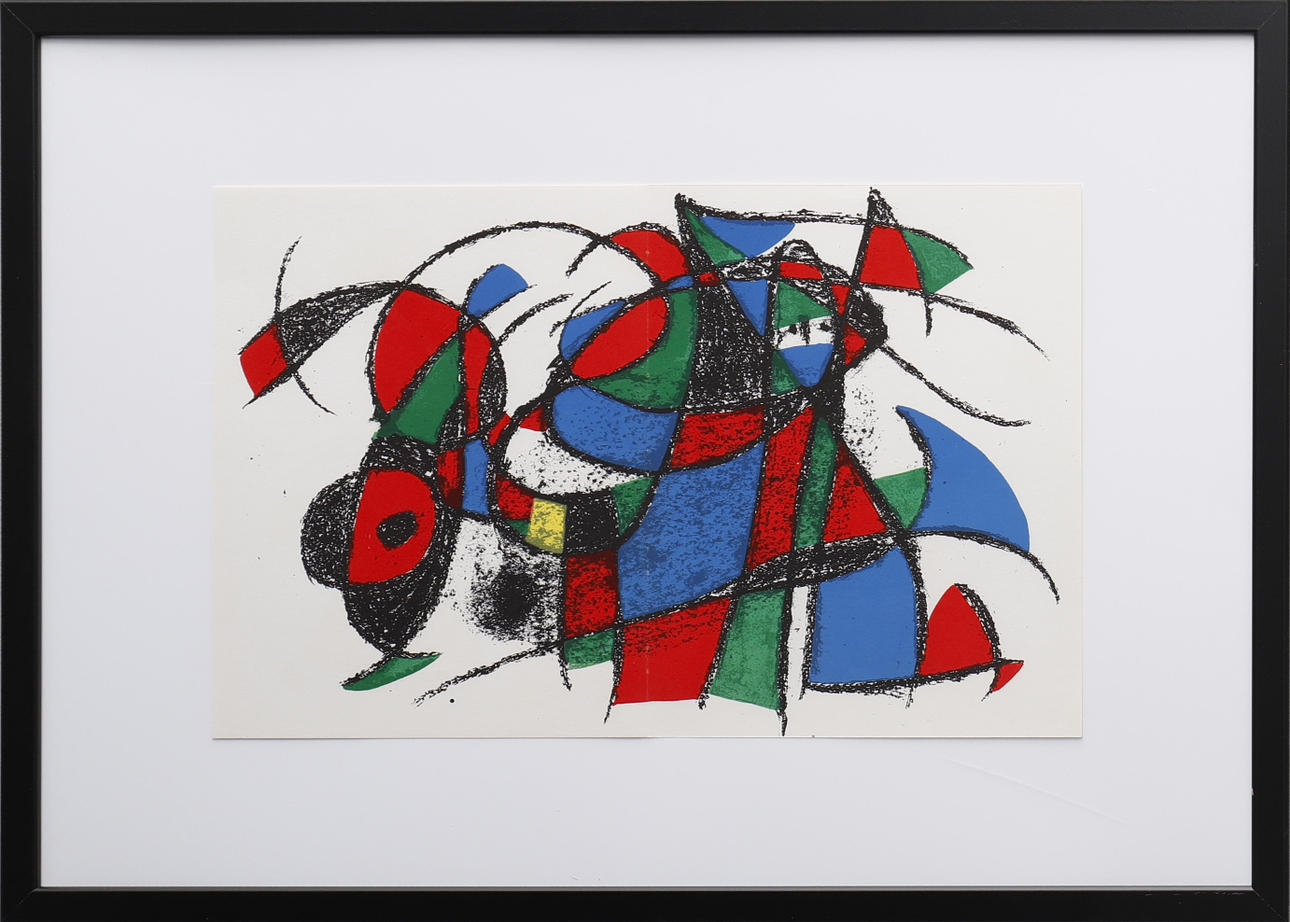 JOAN MIRÓ. Color lithograph, from Miró Lithographe II.