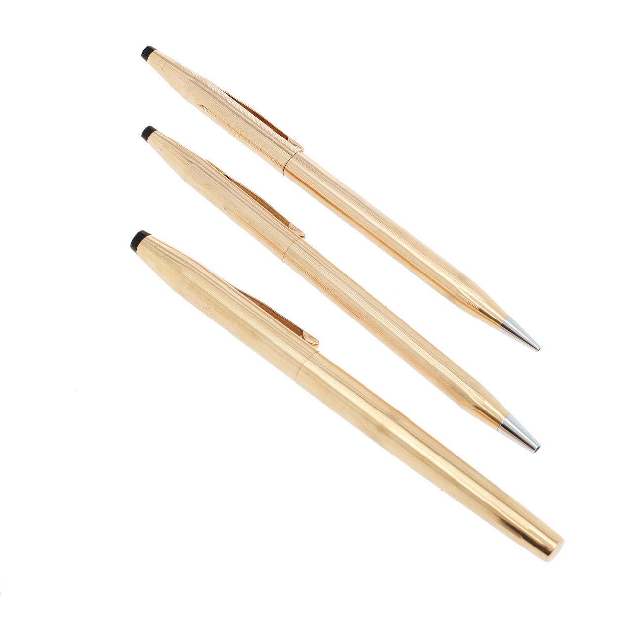 PENNOR, 3 st, Cross, gulddoublé 14k.