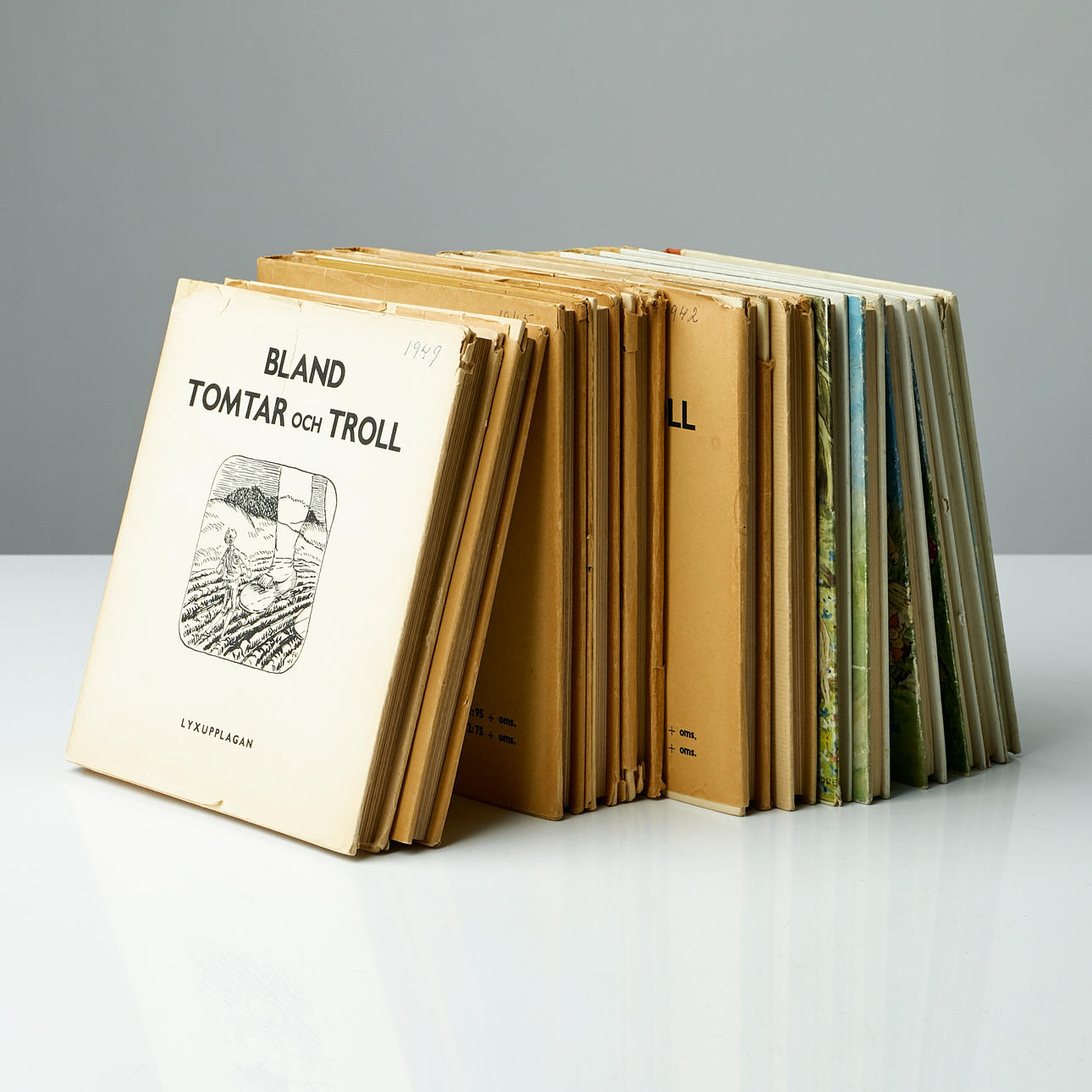 BLAND TOMTAR OCH TROLL, 13 st, John Bauer, Einar Norelius.