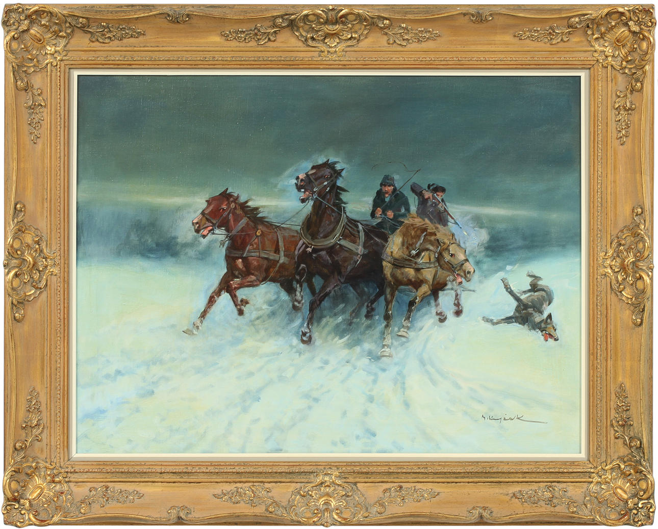 OIDENTIFIERBAR KONSTNÄR, olja på duk, sign.