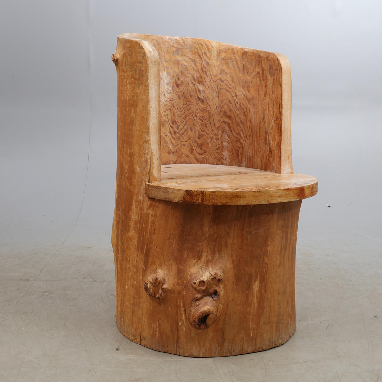 STUMB CHAIR, wood, 1900s.