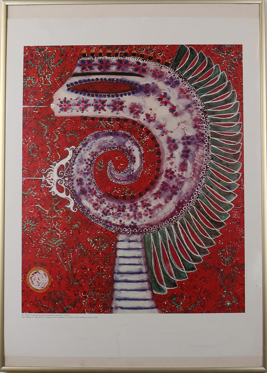 MAX WALTER SVANBERG. "Den goda bringerskan med hud av porslin". Reproduktion av litografi.