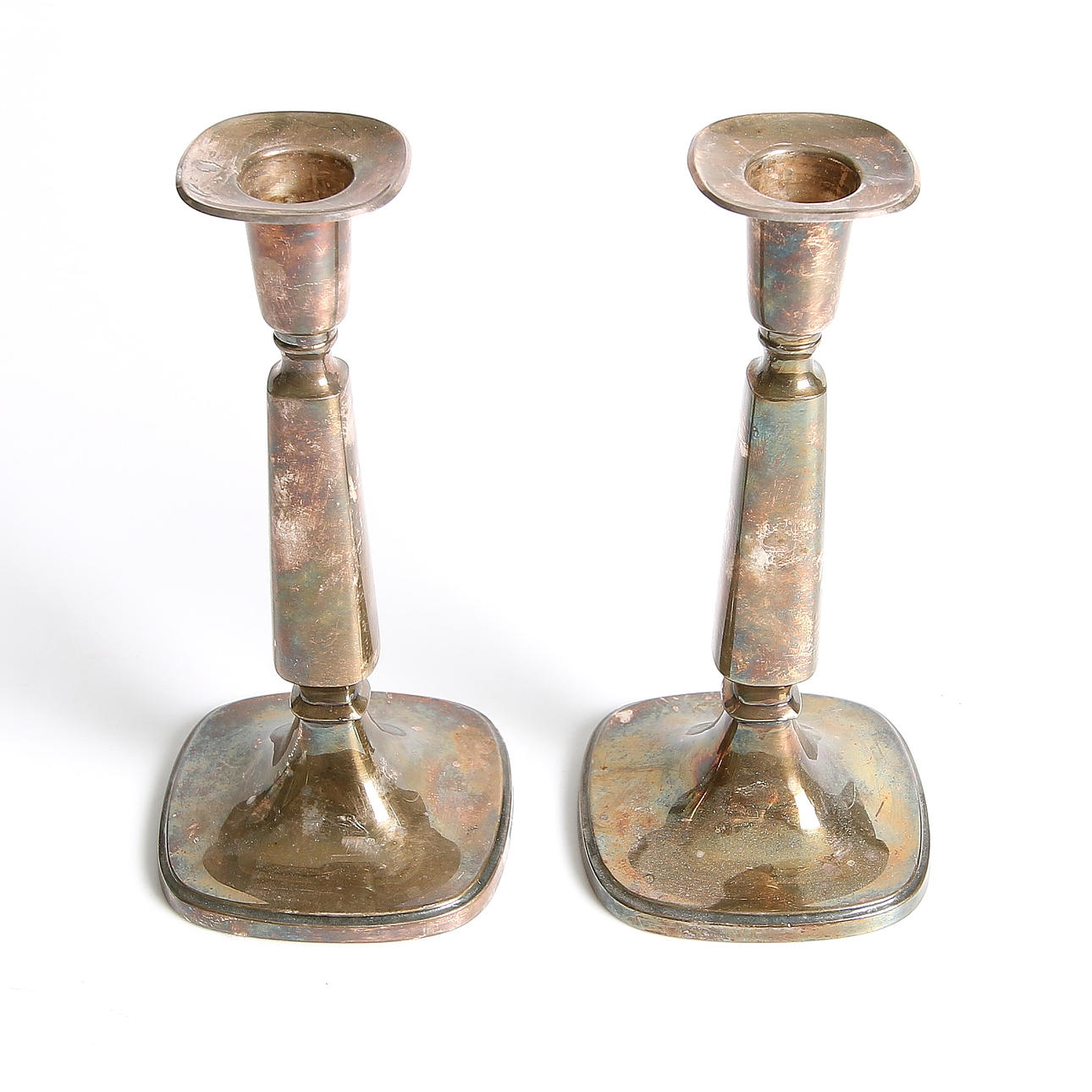 LJUSSTAKAR, ett par, silver, Tore Eldh, Ceson, Göteborg, 1976.